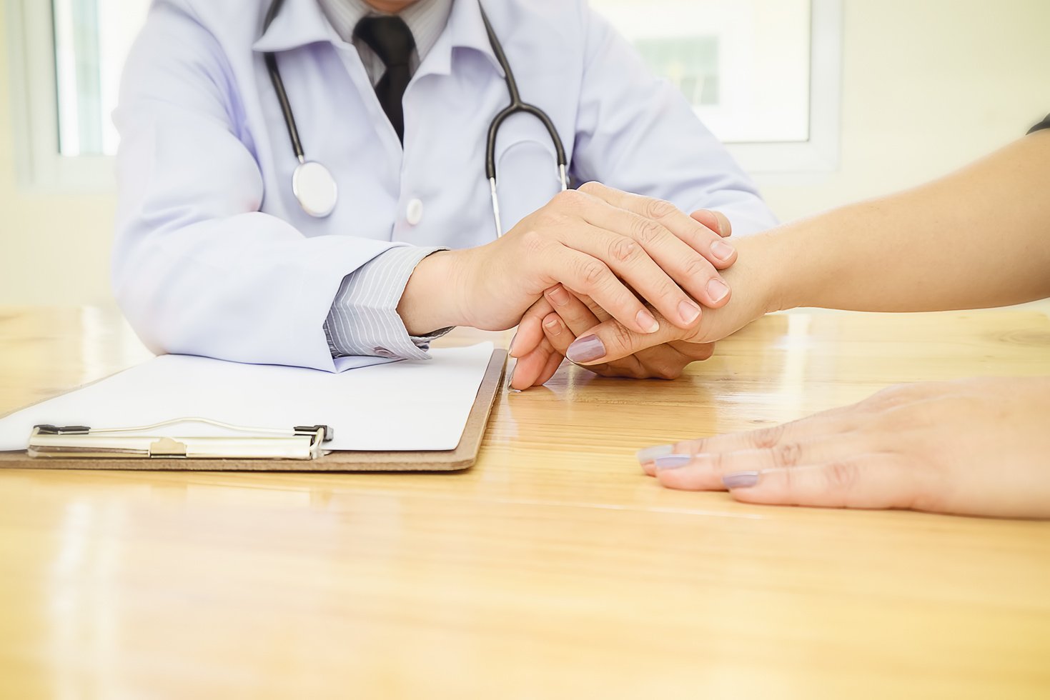 Close up of Professional Doctor and Patient